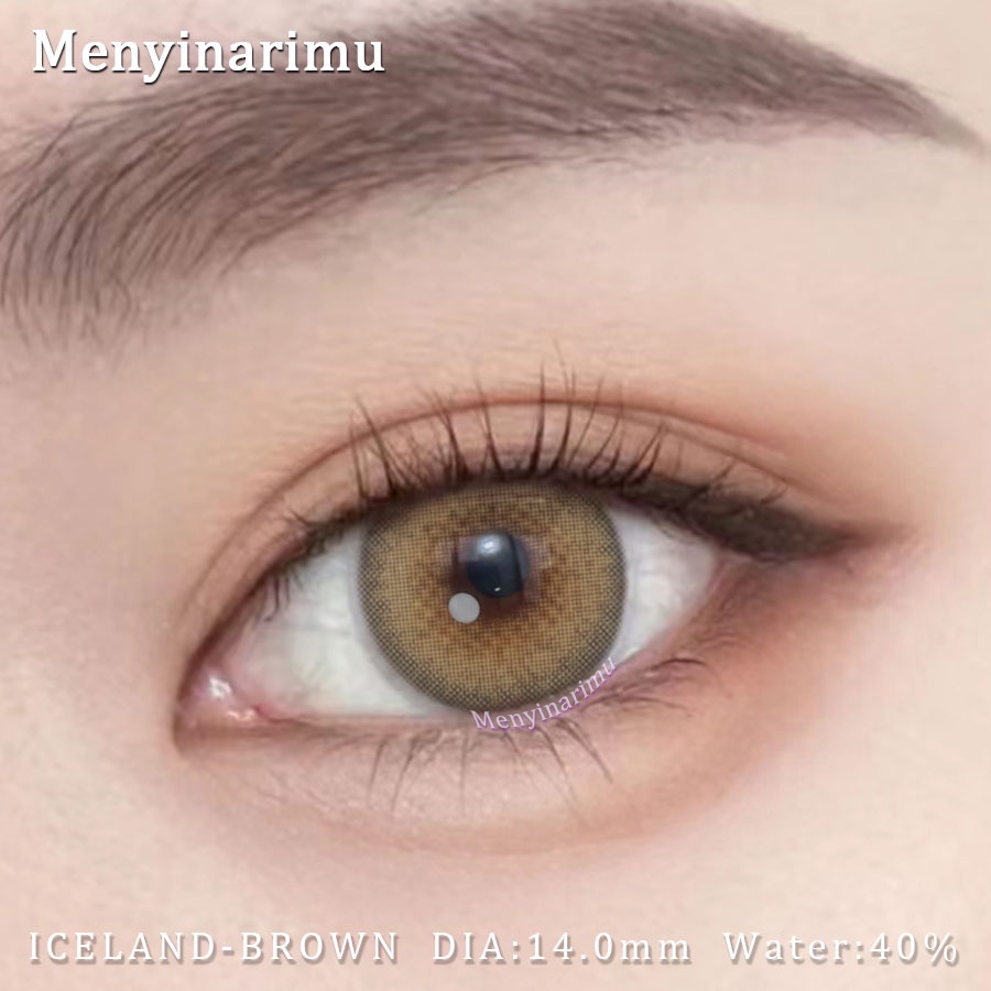 Menyinarimu Lensa Kontak soflen soflens 1Pasang Contact lens Brown Warna Diameter 14-14.5mm softlens softlense softlens