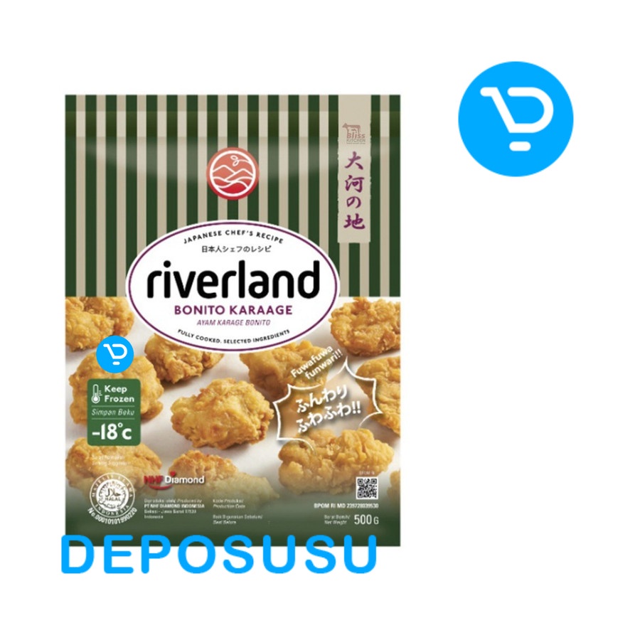 RIVERLAND Ayam Karage KARAAGE CHICKE, KARAAGE BONITO, KICI KICI 500gr