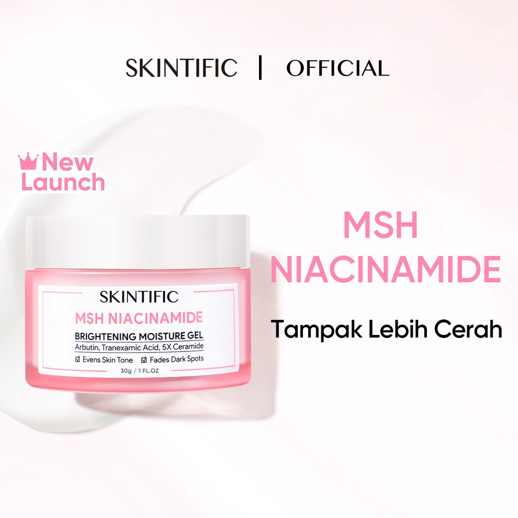 ✿ELYSABETHME✿ Skintific MSH niacinamide moisturizer brightening gel pink