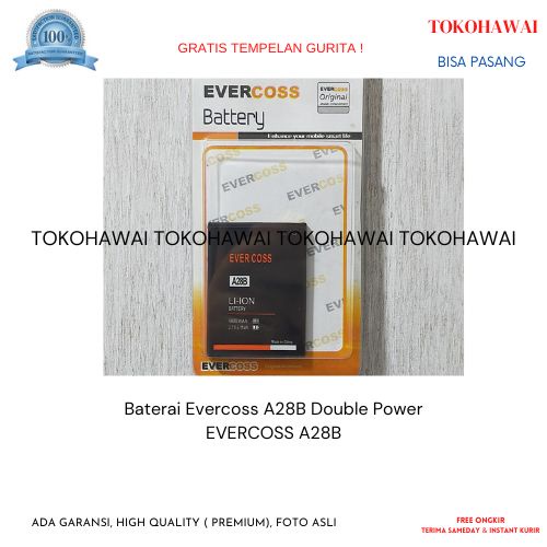Baterai Evercoss A28B / Ori / Double Power / battrey / batrai hp