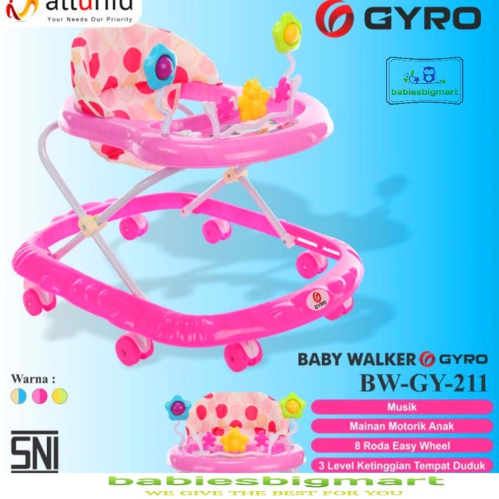 Baby Walker Gyro Gy 211 Mainan Musik Alat Bantu Belajar Jalan