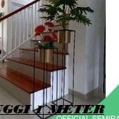 ❇ STANDING POT BESI TINGGI 1 METER / RAK BUNGA BESI / STANDING POT BESI / DIAMETER 18 CM ♠