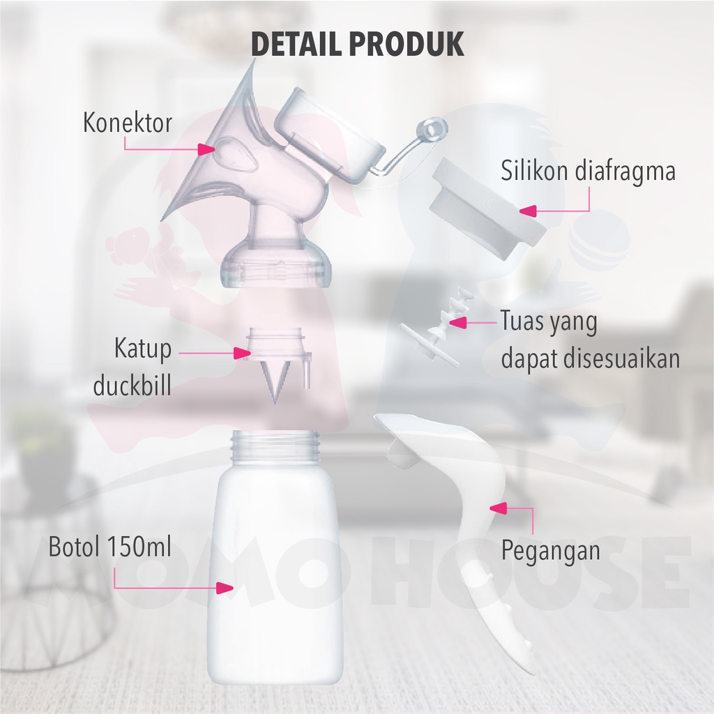 MOMO HOUSE Pompa ASI Manual Silikon Pumping Asi Manual Breast Pump Silikon