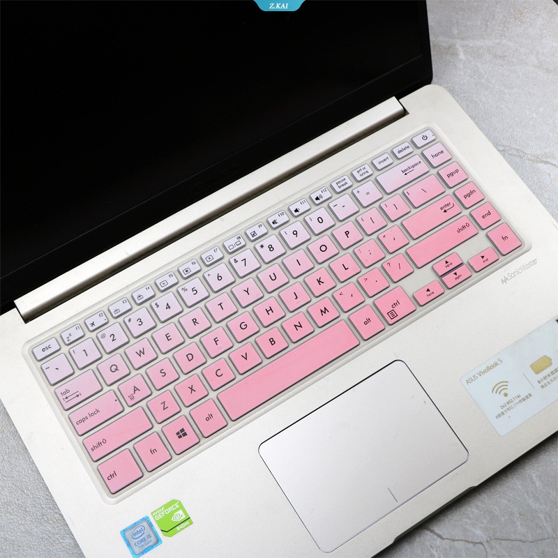 Silicone Silicone Suitable for ASUS 14 &quot;Vivobook S510U X505Z X505X X505b A510U S5100 K505 A505ZA Silicone Waterproof and Moistureproof Keyboard Full coverage 【 ZK 】