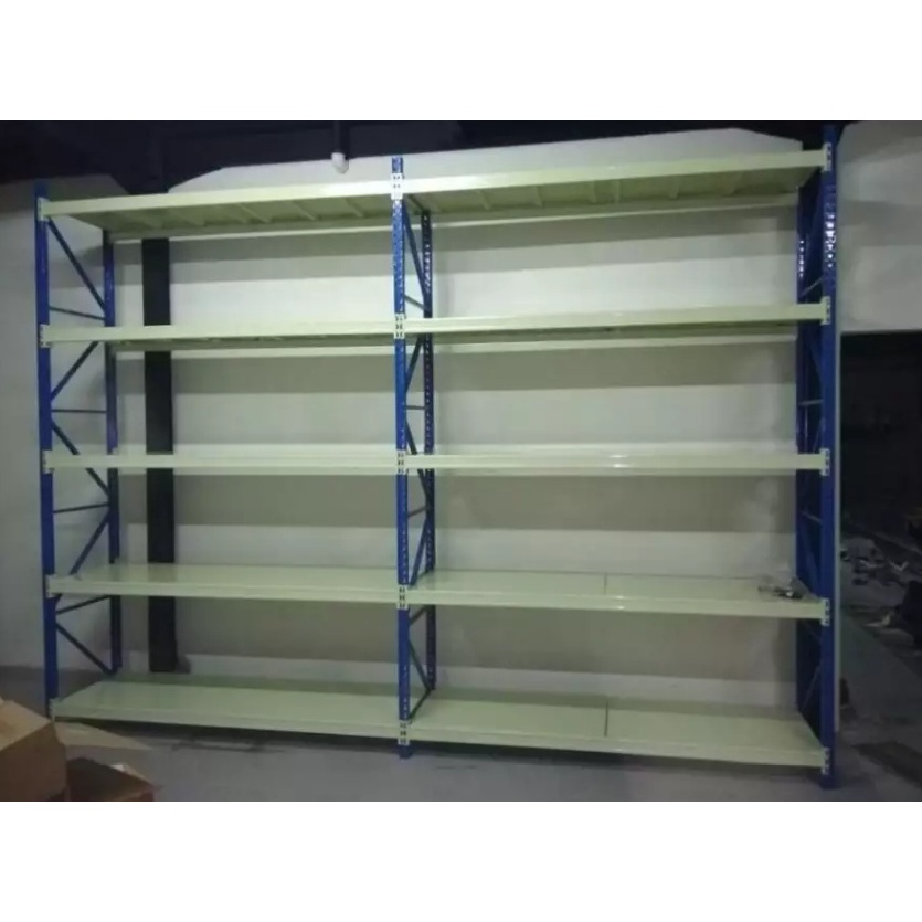 Rak Gudang Medium Duty | Rak Gudang Serbaguna | Rak Besi Gudang | Kapasitas Beban 500Kg/Level