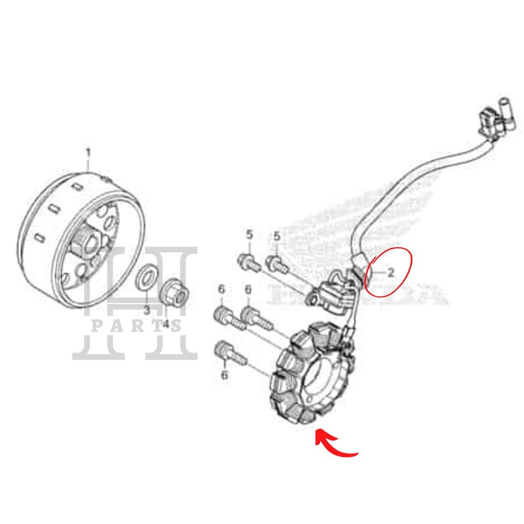 SEPUL SPUL SPULL ASSY STATOR COMP CB150R STREETFIRE K15G K15M 31120-K15-921 ASLI ORIGINAL AHM HGP HONDA