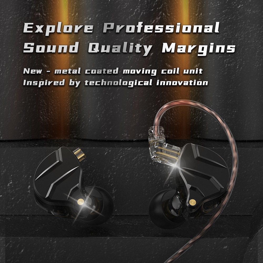 Qkz ZX1 HIFI Dynamic Metal Earphone In Ear Running Sports Headphone Bass Musik DJ Peredam Suara Headset Earbuds PK KZ ZSN PRO X