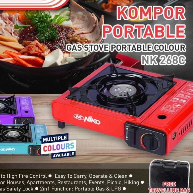 ֍ Kompor Portabel Praktis Mudah di bersih Gas Portabel Pertualangan Portable Gas Stove Kompor Gas Po