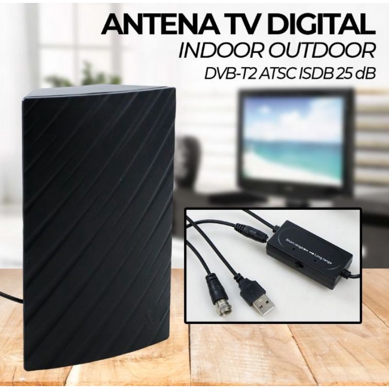 JUNDOYUN Antena TV Digital Indoor Outdoor DVB-T2 ATSC ISDB 25 DB - HD006