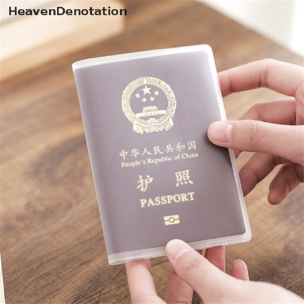 [HeavenDenotation] Passport Cover PVC Waterproof Case Untuk Dokumen Kartu Kredit Bisnis Passport HDV