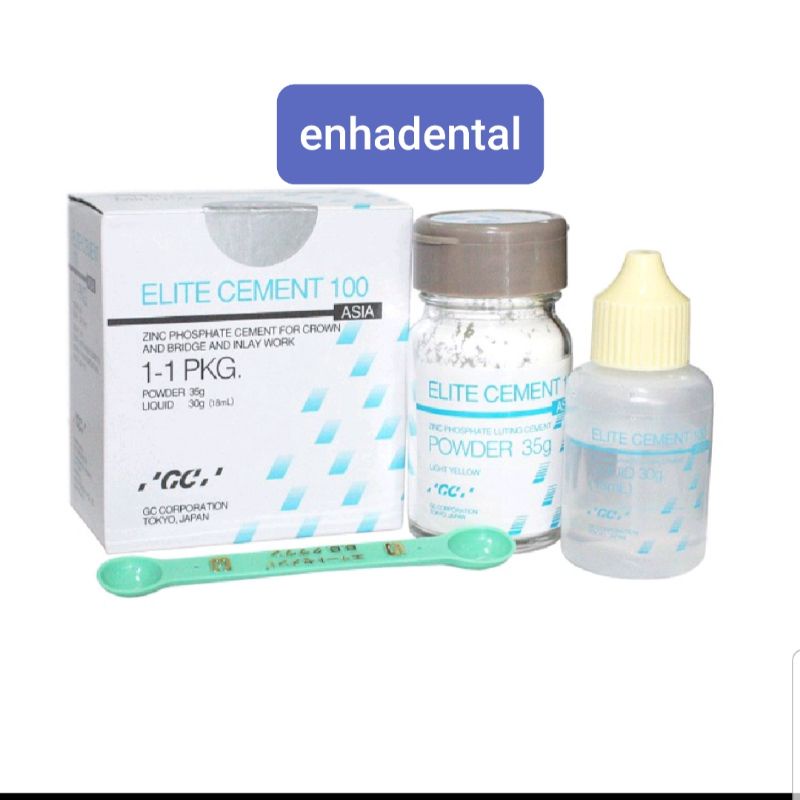 Elite Cement 100 /zinc phospaste cement/basis tambalan gigi/elite cement GC dental/sementasi