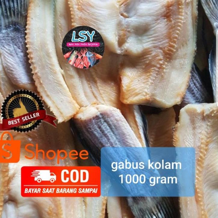 

➱ ikan asin gabus kolam size besar 1kg ☺