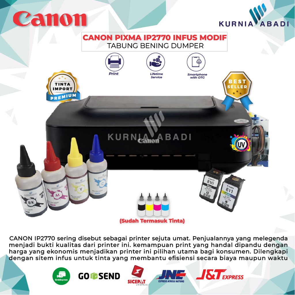 Printer Canon PIXMA IP2770 Infus Inkjet Print Only Include Dumper