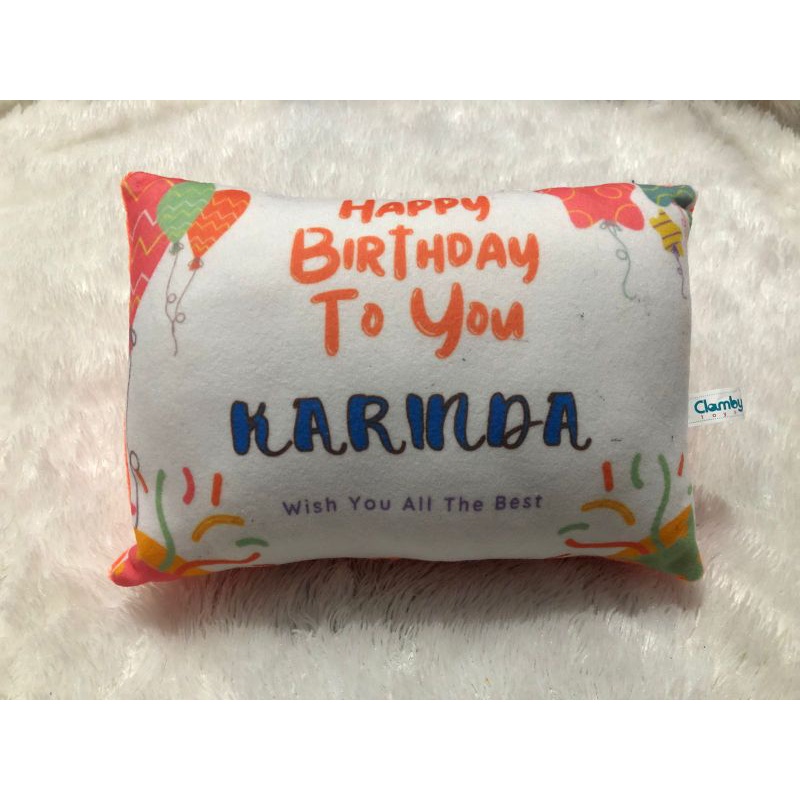 Bantal Print Nama | Kado Birthday | Souvenir Bantal Ulang Tahun