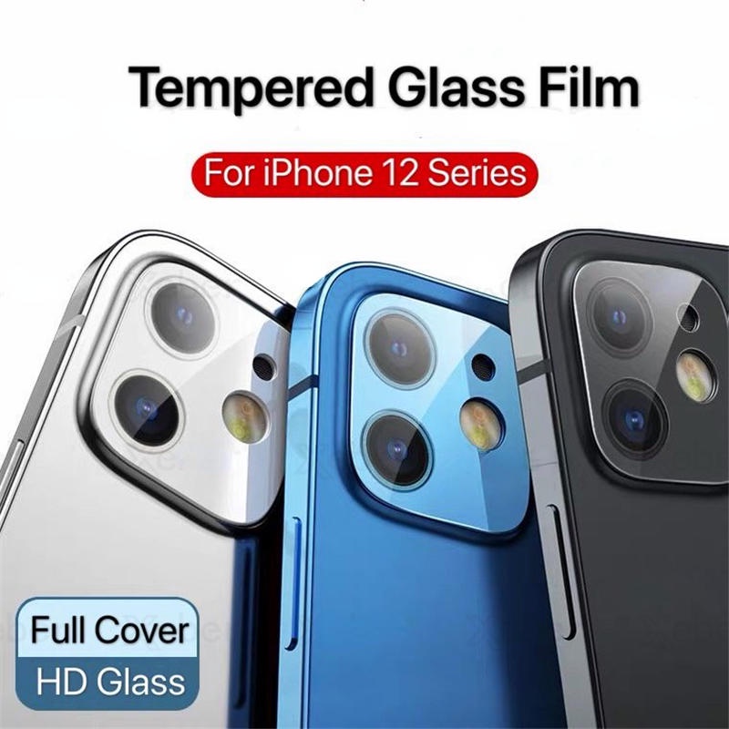 Lensa Kamera Belakang Tempered Glass Film Untuk iPhone 12 Pro Max Mini Color Lens Pelindung Layar Untuk Iphone12 12pro 12promax 12Mini