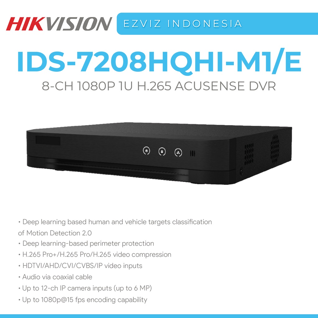 HIKVISION iDS-7208HQHI-M1/E 8-CH 1080P 1U H.265 ACUSENSE DVR