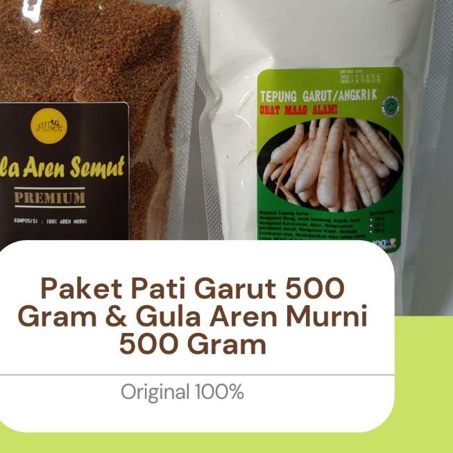 

✧ PAKET TEPUNG GARUT DAN GULA AREN GRAM ☁