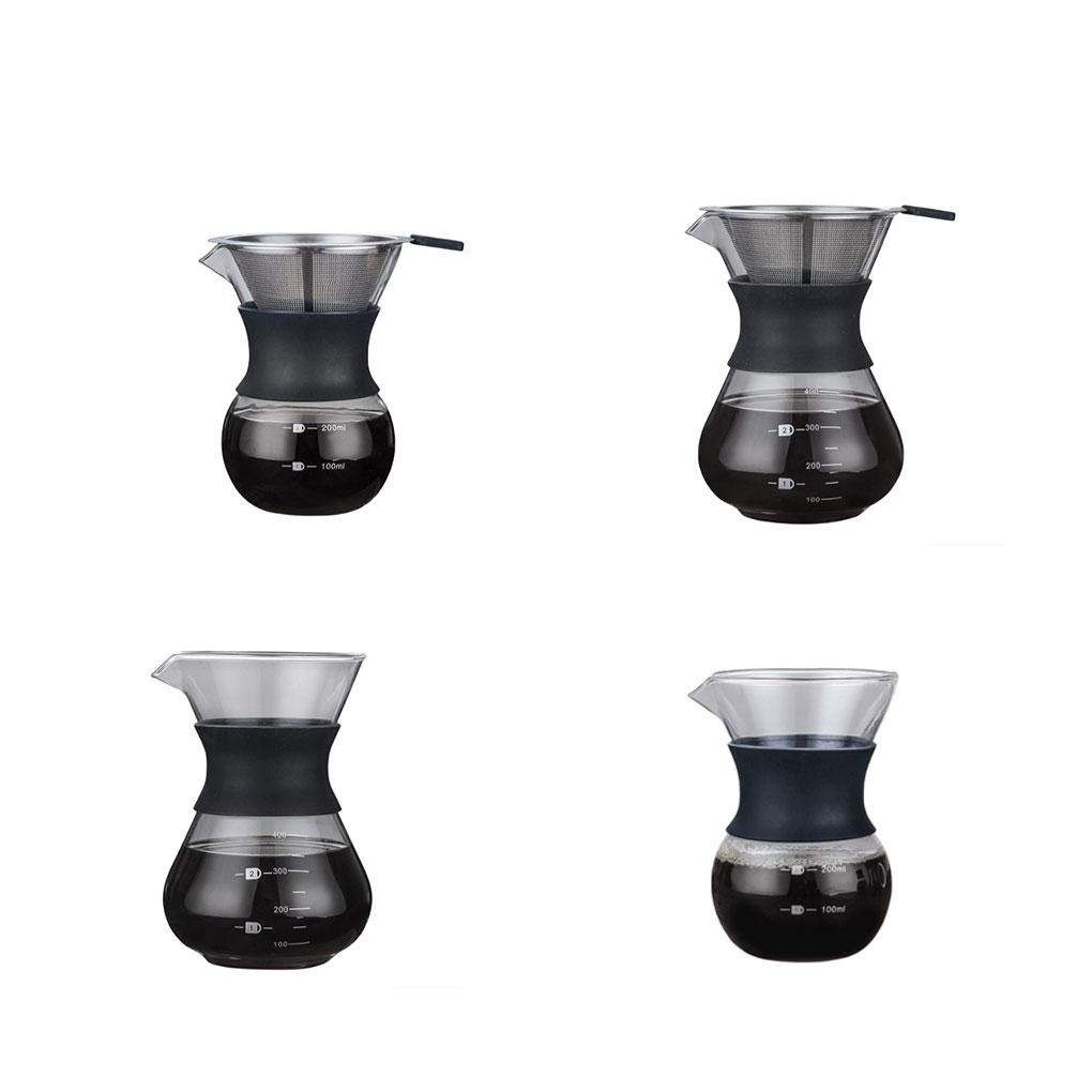 Coffee Pot Percolator Mocha Cup Permukaan Halus Perlengkapan Kopi Compact Size Borocilicate Water Pot Penyaringan Kettle