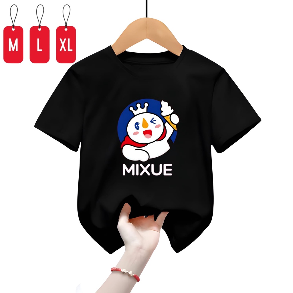 Hzl_outfit Kaos Anak Laki Laki/ Kaos Anak Perempuan Mixue/ Size M,L,XL