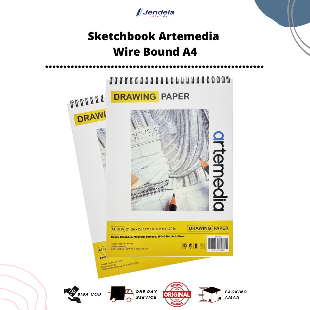 

Sketchbook Artemedia A4 Wire Bound / Artemedia Drawing Paper Wire Bound A4 + Refill - ATK