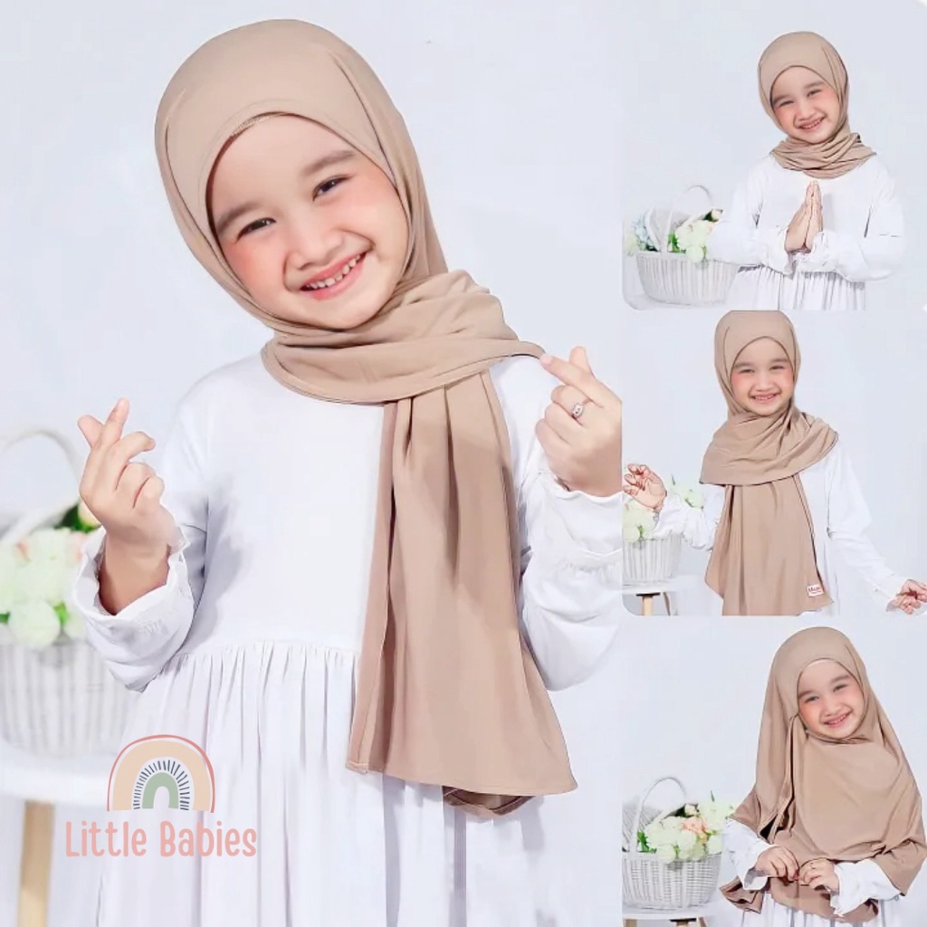 Pashmina Instan Anak Bahan Jersey Premium Usia 3 - 10 Tahun / JILBAB INSTAN ANAK