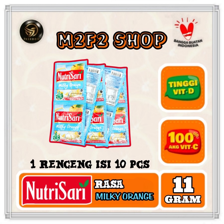 

NutriSari Minuman Serbuk Milky Orange Sachet - 11 gr (Kemasan Renceng)