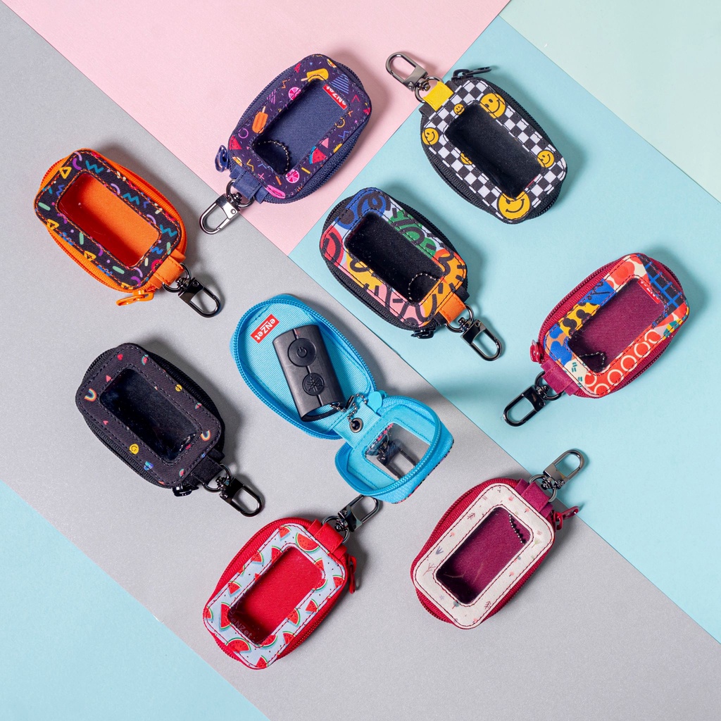 Dompet Keyless Remote Motor Mobil Gantungan Kunci Sarung Remot Full Print