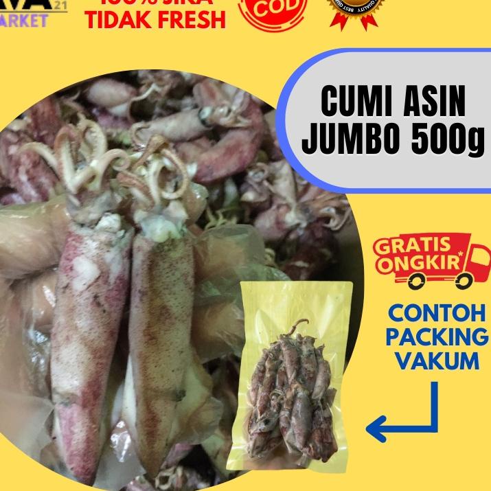 

♢ Cumi Asin Fresh Size JUMBO 500 Gram ✤