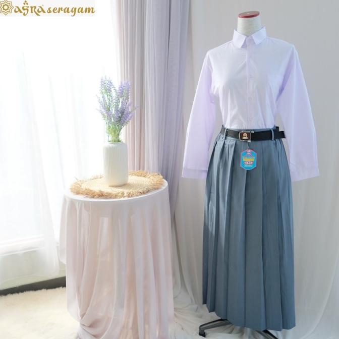 Rok remple panjang abu-abu/Rok sekolah sma smk
