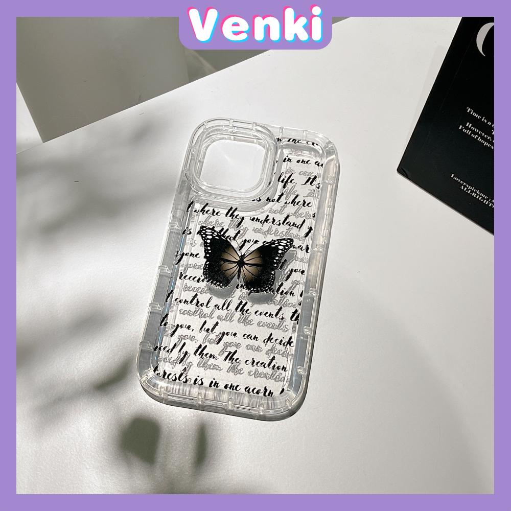 Case For iPhone 14 Pro Max Soft TPU Clear Jelly Airbag Case Retro Butterfly Camera Protection Shockproof For iPhone 14 13 12 11 Plus Pro Max 7 Plus X XR