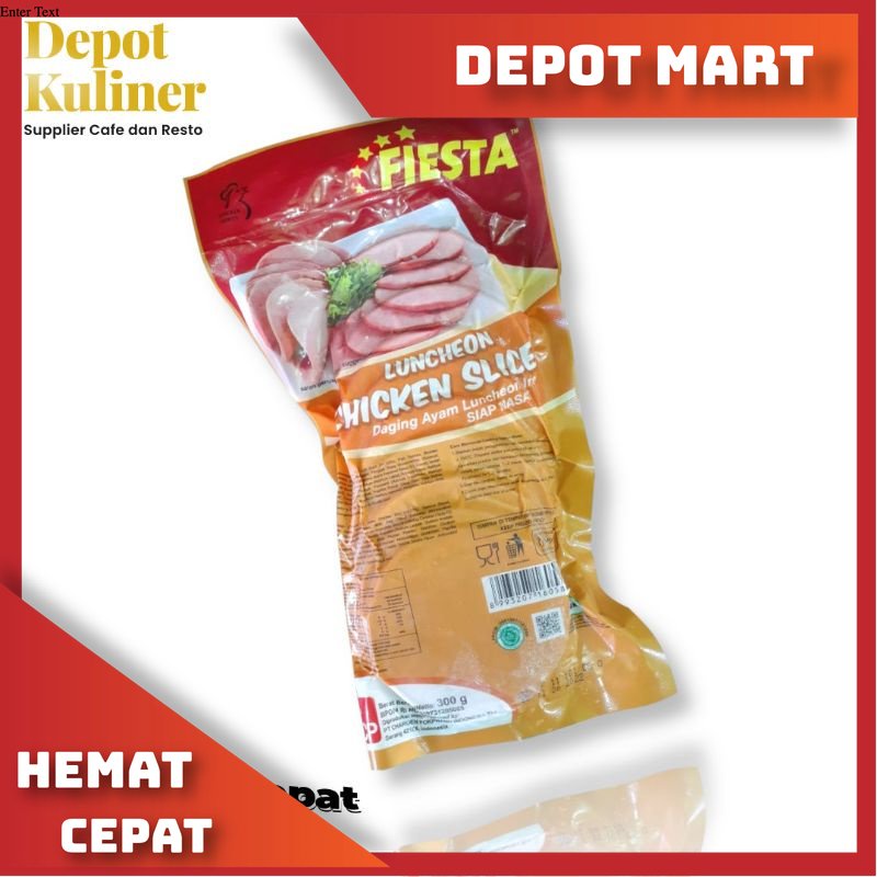 Fiesta Chicken Slice 300gr (10s) Daging Burger Ayam Fiesta DepotMart