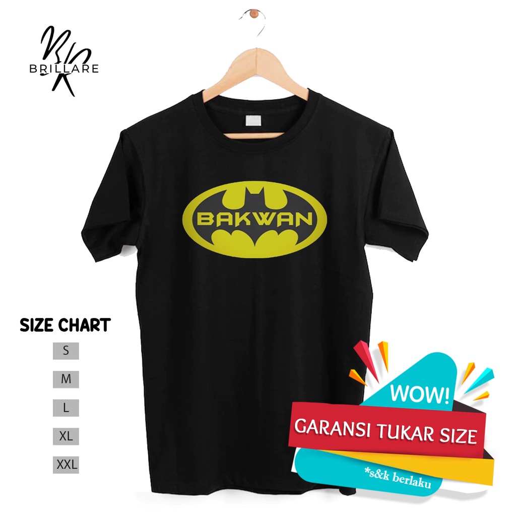 [Brillare] Kaos Pria Lengan Pendek Plesetan Parodi Design BATMAN