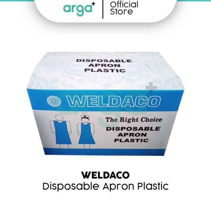 Apron Medis Plastik Sekali Pakai Weldaco / Apron Disposable isi 50's