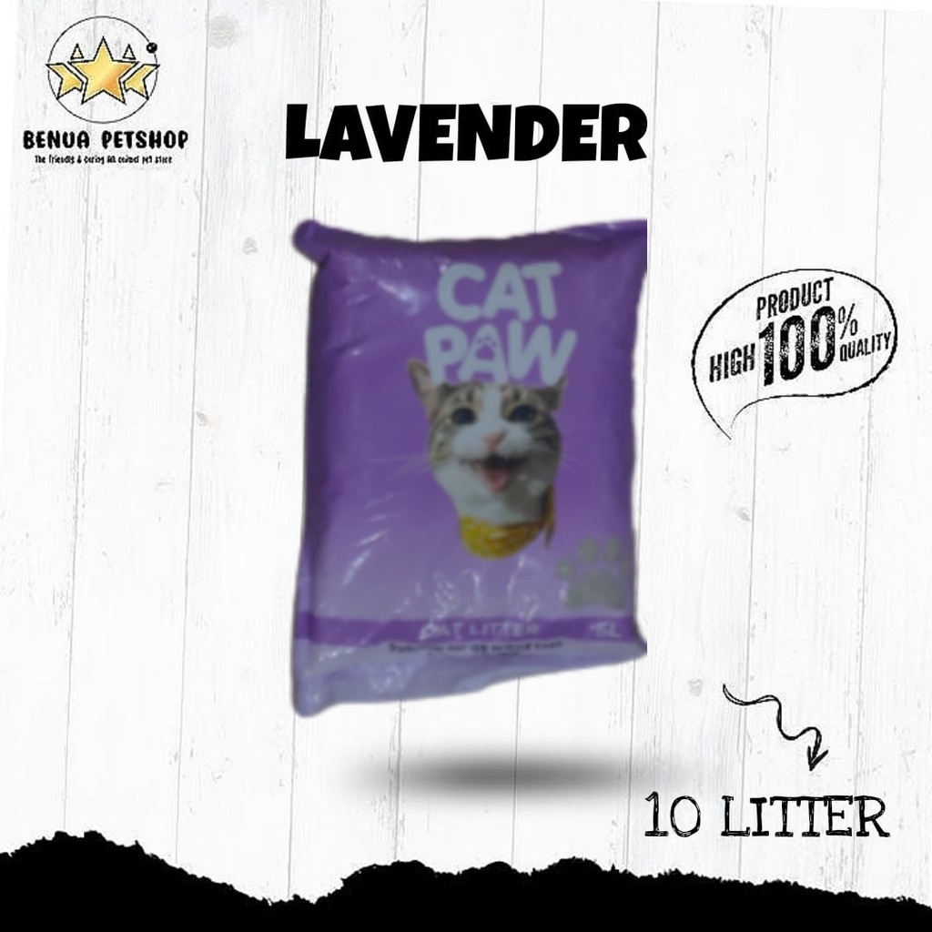 PASIR KUCING CAT PAW CAT LITTER ALL VARIAN 10 LITER - GRAB GOSEND