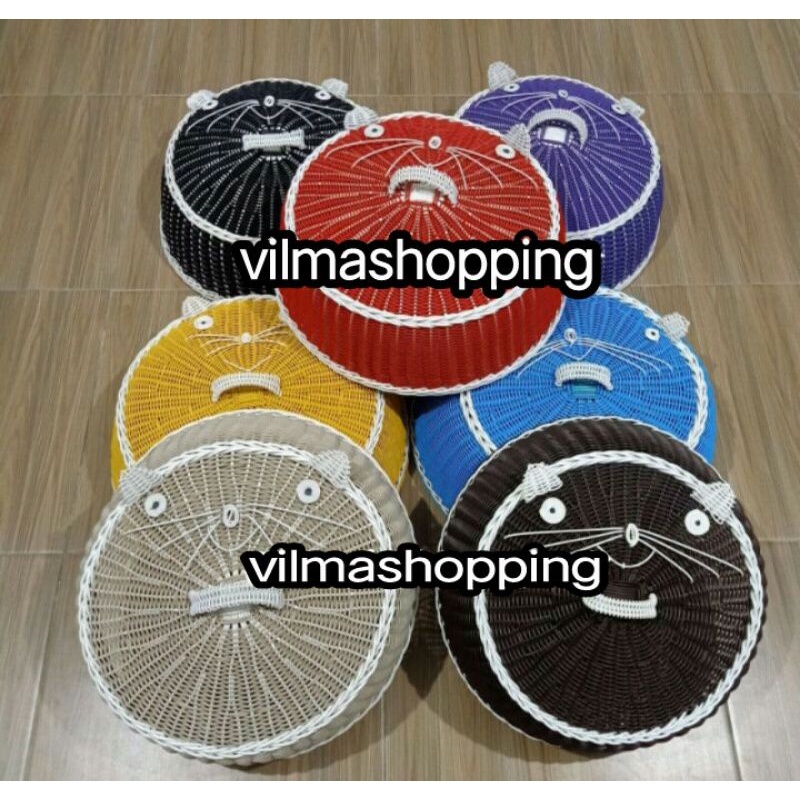 (Ukuran Besar) Tudung Saji Karakter Hewan Kucing Ukuran Besar + tudung saji diameter 60 cm / Saji Ro