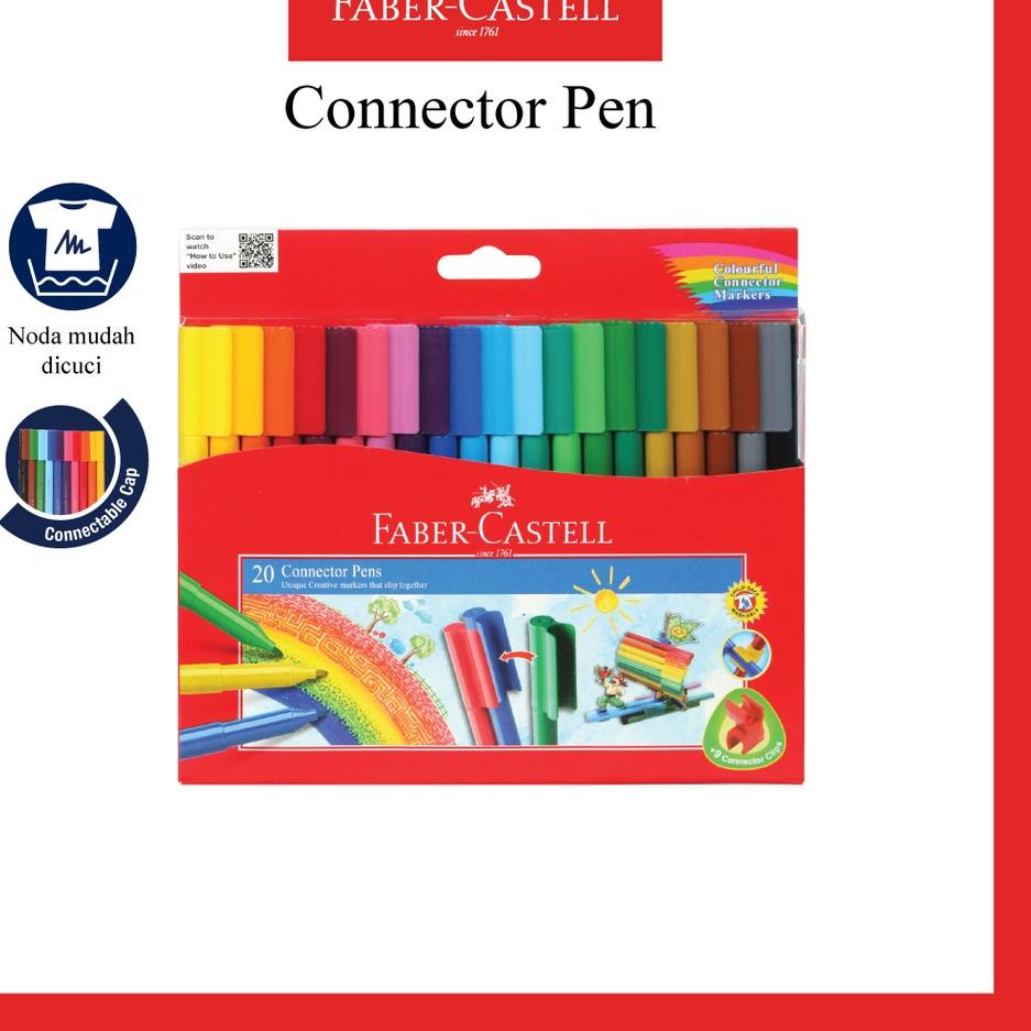 

Super Stock Konektor Pen Spidol Warna Faber Castell Kemasan 20 Warna untuk mewarnai