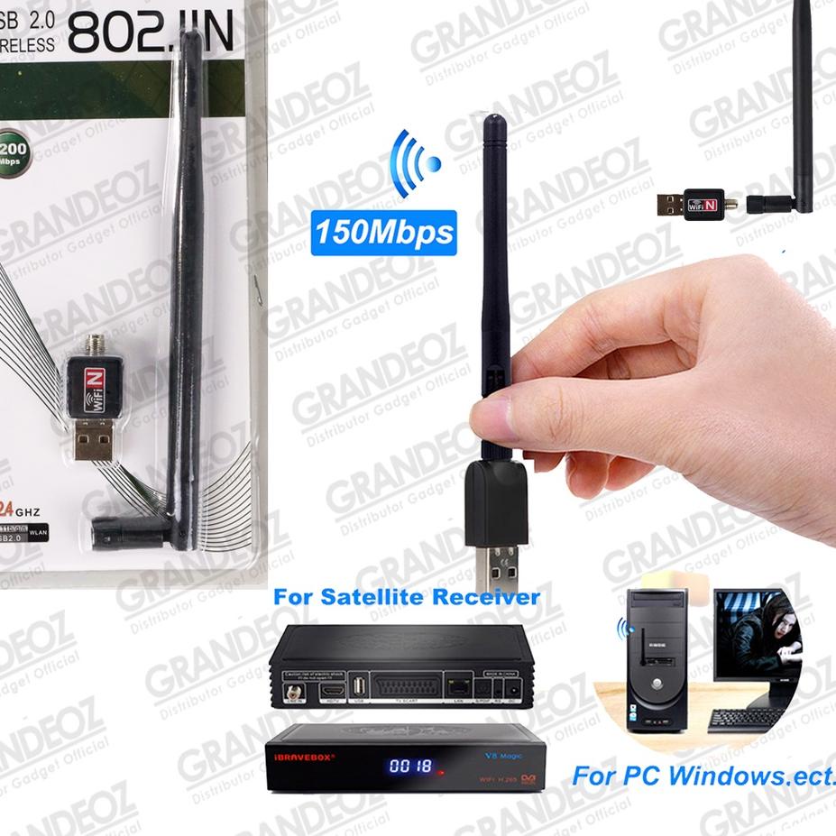 Best TerlarisTaffware Dongle + Antena Wireless Wifi USB Adapter 802.11N 150Mbps Dengan Antena STB Se