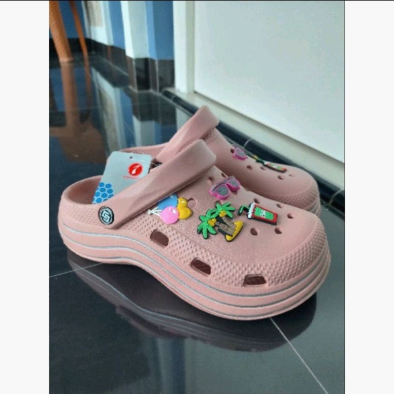 sepatu sandal wanita sandal gosome slop fuji tali belakang