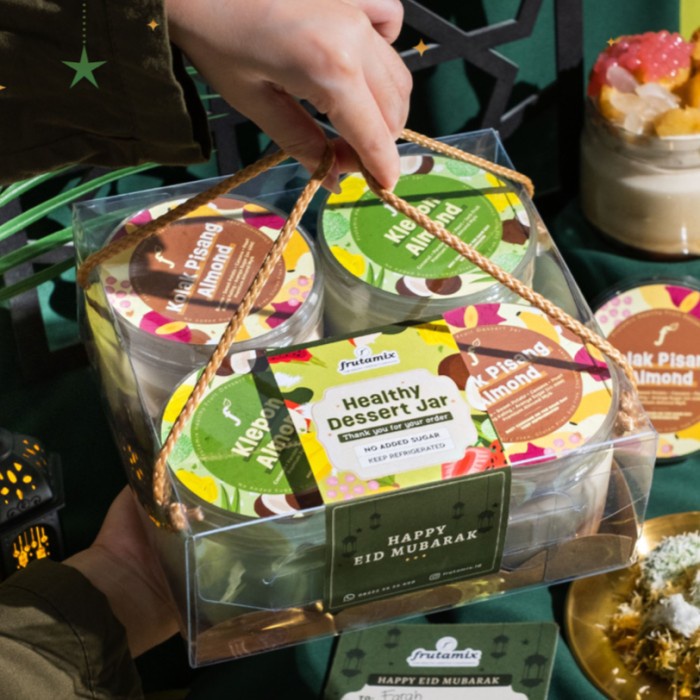 

Healthy Dessert Jar Hampers Ramadhan FRUTAMIX Kolak & Klepon Almond