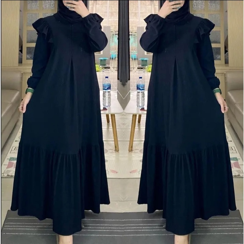 (MGA) GAMIS ARSYAKA REMPEL BUSUI DRESS WANITA CRINCLE AIRFLOW