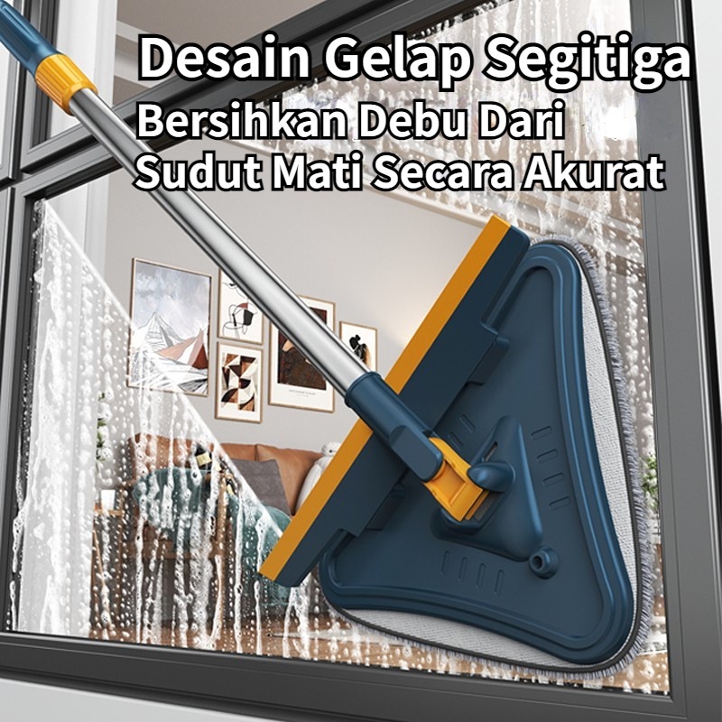 【COD】Pembersih Multifungsi Berputar Segitiga Lantai Lantai Bersih Jendela Bersih Dan Duster Bulu Yang Dapat Ditarik Cocok Untuk Langit -langit Pembersih