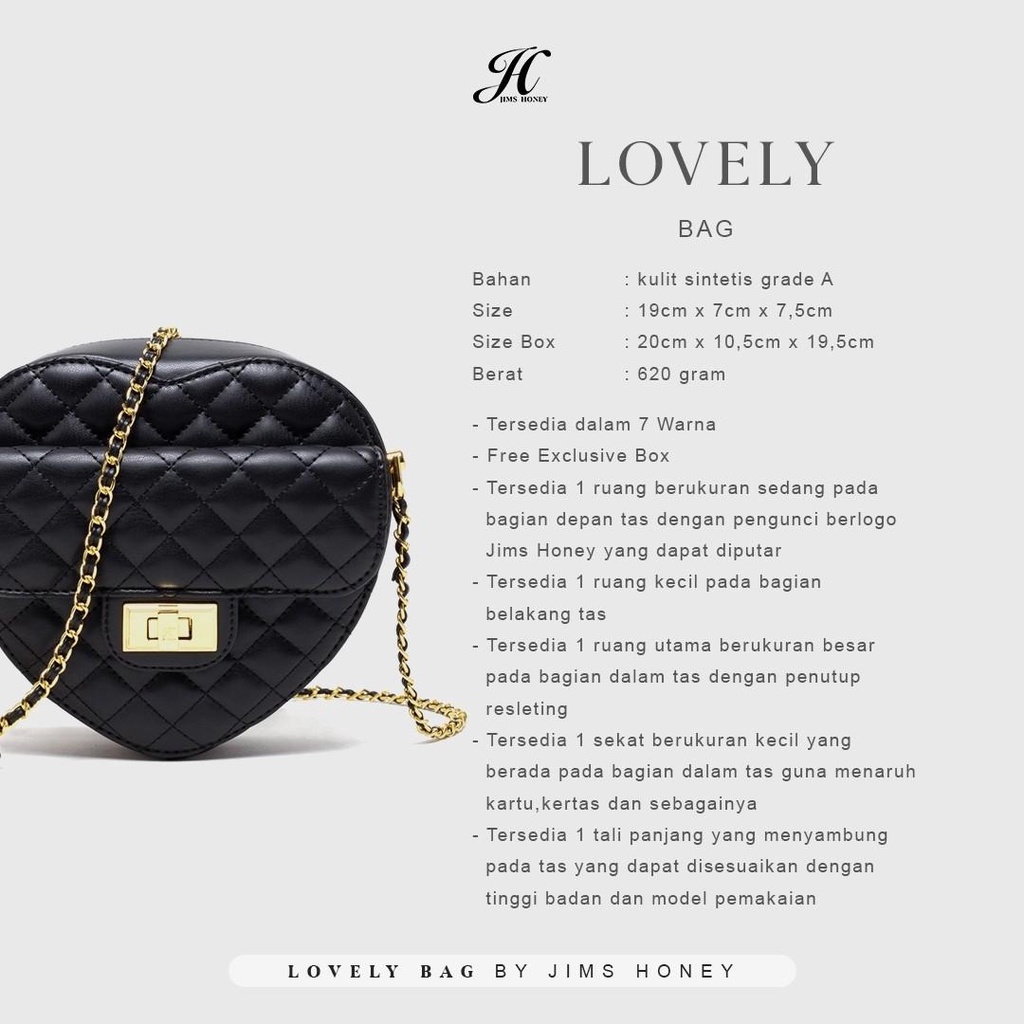 JIMS HONEY TAS WANITA SELEMPANG LOVELY BAG (FREE EXCLUSIVE BOX)