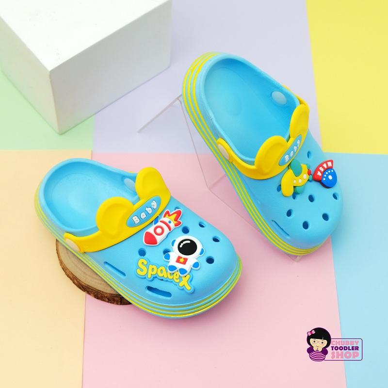 Chubby Glory SH2119N  Sepatu sendal Sandal anak murah motif space X sendal balita import / Sendal Anak Anak Bahan Karet Aneka Warna Motif Astronot untuk Anak/Sandal Sendal Anak Laki Laki/Sandal Sendal Anak Perempuan/Sandal Anak perempuan baby girls selop