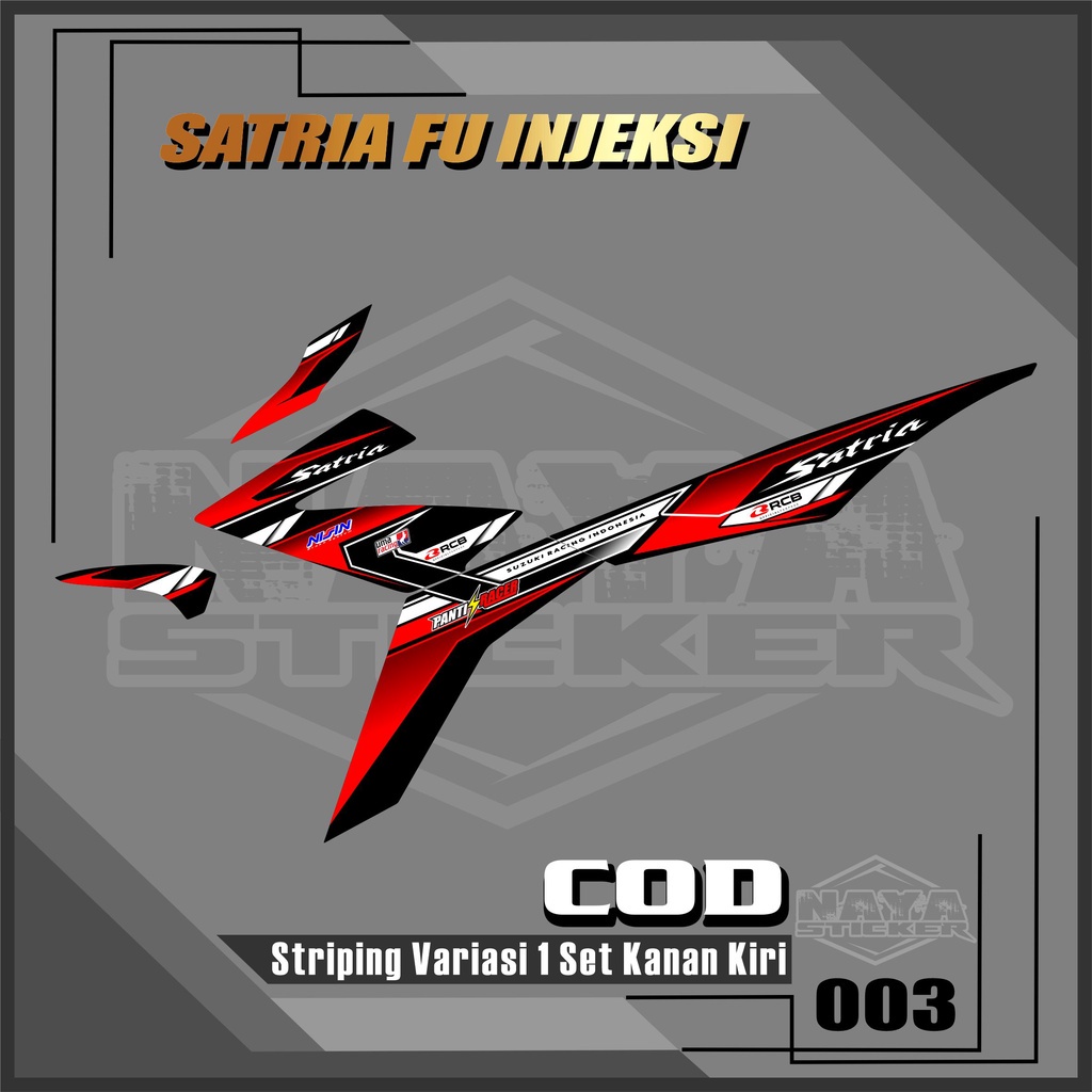 Sticker Striping List Variasi Satria Fu Injeksi - Striping Variasi Satria Fu Injeksi