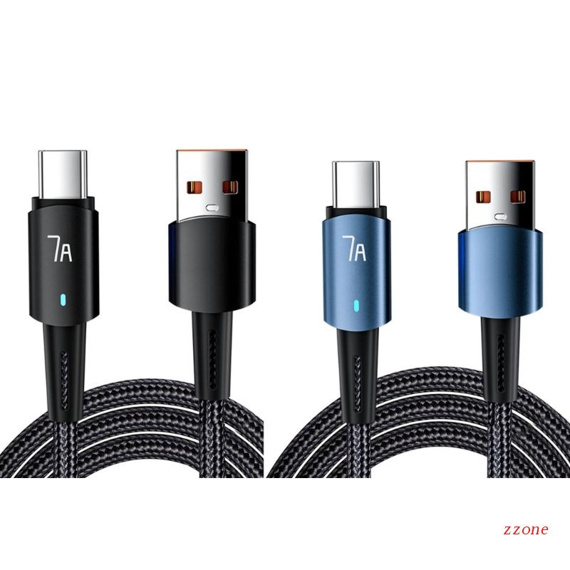 Zzz Upgraded USB-A to Type-C Fast Charger PD100W Kabel Pengisian Cepat Untuk Smartphone