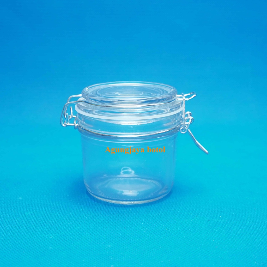 Jar Kaca 250 Ml Lock Clear / Jar Kaca / Toples Kaca / Jar Kue / Jar Makanan / Jar 250 Ml