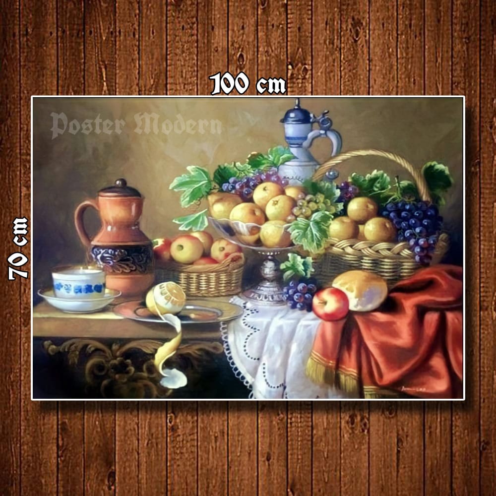 HIASAN DINDING POSTER GAMBAR LUKISAN BUAH BUAHAN UKURAN JUMBO 3D CODE24 BEST SELLER / LUKISAN BUAH D