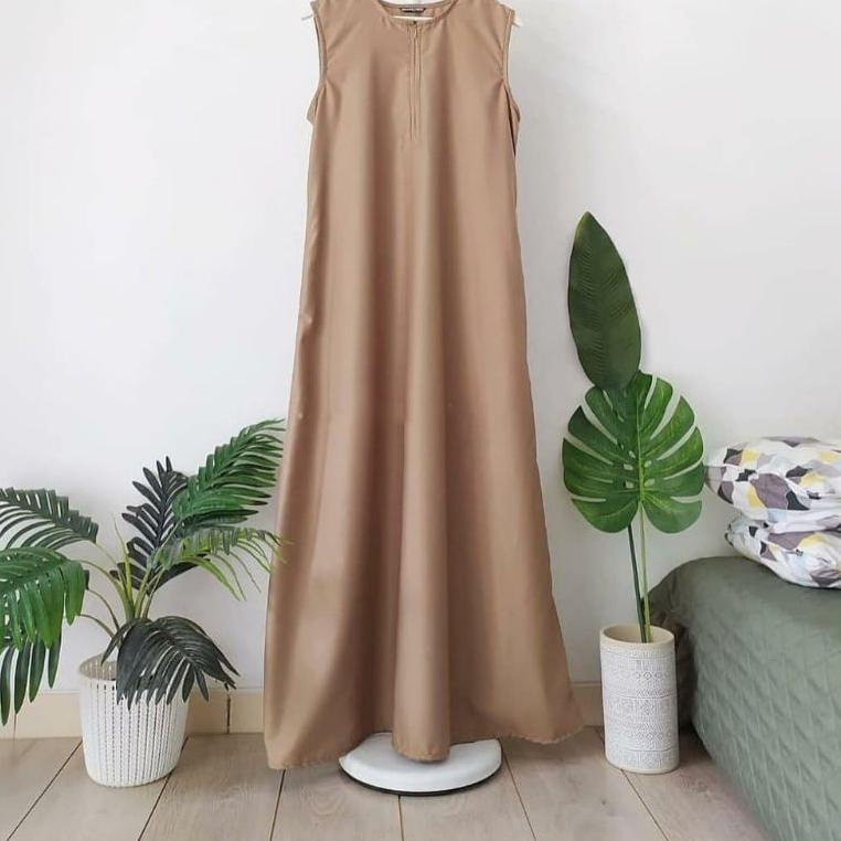 TERPERCAYA Inner Dress Tanpa Lengan Bahan Toyobo Original
