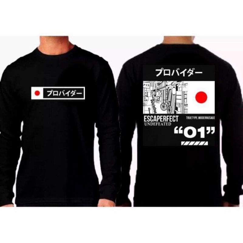 Kaos Escaperfect Jepang Lengan Panjang/Kaos Pria/Oblong Dewasa