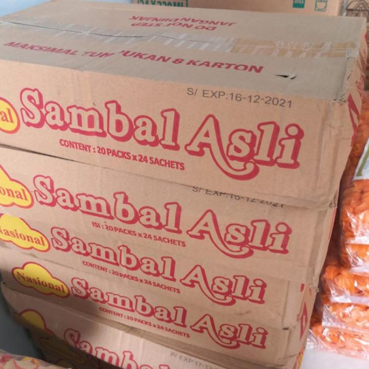 

○ SAMBAL NASIONAL SACHET (DUS isi 20 PACKS X 24 Sachet) ➤